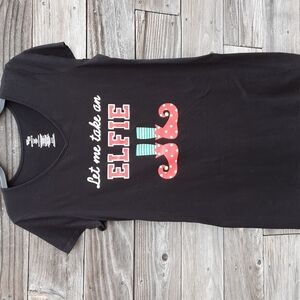 Secret Treasures black Christmas nightshirt size 6-10